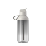 Borraccia trasparente con cannuccia e coperchio ribaltabile 710ml Ocean Bottle color grigio chiaro seconda vista posteriore