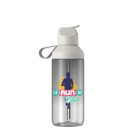 Borraccia trasparente con cannuccia e coperchio ribaltabile 710ml Ocean Bottle color grigio chiaro