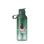 Borraccia trasparente con cannuccia e coperchio ribaltabile 710ml Ocean Bottle color verde scuro