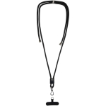 Lanyard per smartphone con elemento centrale personalizzabile color nero seconda vista