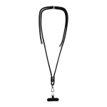 Lanyard per smartphone con elemento centrale personalizzabile vista area di stampa