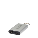 Power bank personalizzabile in alluminio riciclato con portachiavi 2.000 mAh vista area di stampa