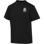 T-shirt oversize in cotone biologico con grammatura 260 g/m2 Elevate color nero vista con stampa serigrafica