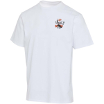 T-shirt oversize in cotone biologico con grammatura 260 g/m2 Elevate color bianco vista con stampa serigrafica