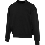 Felpa oversize a girocollo in cotone eco 280 g/m2 Elevate color nero