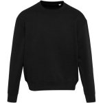 Felpa oversize a girocollo in cotone eco 280 g/m2 Elevate color nero seconda vista frontale