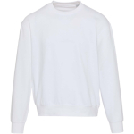 Felpa oversize a girocollo in cotone eco 280 g/m2 Elevate color bianco seconda vista frontale