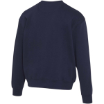 Felpa oversize a girocollo in cotone eco 280 g/m2 Elevate color blu mare terza vista posteriore