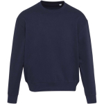 Felpa oversize a girocollo in cotone eco 280 g/m2 Elevate color blu mare seconda vista frontale