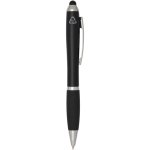 Penna a sfera a rotazione con pennino touch e impugnatura morbida, inchiostro nero color nero seconda vista con laterale
