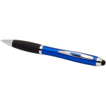Penna a sfera a rotazione con pennino touch e impugnatura morbida, inchiostro nero color blu reale seconda vista
