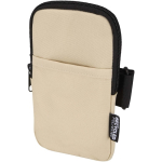 Borsa da fissare alle bottiglie idrorepellente con zip e velcro color marrone