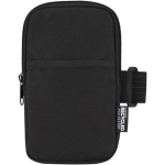 Borsa da fissare alle bottiglie idrorepellente con zip e velcro color nero seconda vista frontale