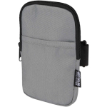 Borsa da fissare alle bottiglie idrorepellente con zip e velcro color grigio