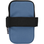 Borsa da fissare alle bottiglie idrorepellente con zip e velcro color blu bondi seconda vista posteriore