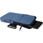 Borsa da fissare alle bottiglie idrorepellente con zip e velcro color blu bondi seconda vista