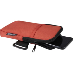 Borsa da fissare alle bottiglie idrorepellente con zip e velcro color mogano seconda vista