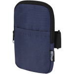 Borsa da fissare alle bottiglie idrorepellente con zip e velcro color blu mare