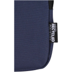Borsa da fissare alle bottiglie idrorepellente con zip e velcro color blu mare vista dettaglio 1