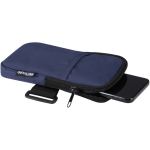 Borsa da fissare alle bottiglie idrorepellente con zip e velcro color blu mare seconda vista