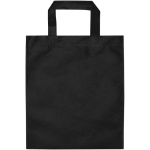 Mini borsa riciclata in tessuto non tessuto termosaldato 3L color nero seconda vista frontale