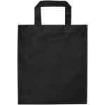 Mini borsa riciclata in tessuto non tessuto termosaldato 3L color nero seconda vista posteriore