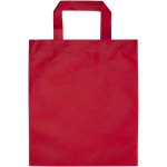 Mini borsa riciclata in tessuto non tessuto termosaldato 3L color rosso seconda vista frontale
