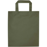 Mini borsa riciclata in tessuto non tessuto termosaldato 3L color verde scuro seconda vista posteriore