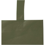 Mini borsa riciclata in tessuto non tessuto termosaldato 3L color verde scuro vista dettaglio 1