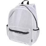 Zaino in rete riciclata trasparente con tasca frontale 18L color bianco