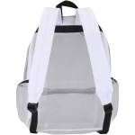 Zaino in rete riciclata trasparente con tasca frontale 18L color bianco seconda vista posteriore
