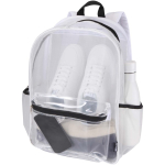 Zaino in rete riciclata trasparente con tasca frontale 18L color bianco seconda vista