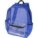 Zaino in rete riciclata trasparente con tasca frontale 18L color blu reale