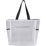 Borsa tote trasparente in rete riciclata con cerniera 23L color bianco seconda vista posteriore