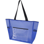 Borsa tote trasparente in rete riciclata con cerniera 23L color blu reale