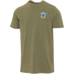 T-shirt uomo a maniche corte in cotone ring-spun 160 g/m2 Elevate color verde scuro vista con stampa serigrafica