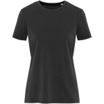 T-shirt da donna a maniche corte in cotone ring-spun 160 g/m2 Elevate color nero seconda vista frontale