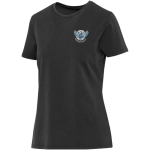 T-shirt da donna a maniche corte in cotone ring-spun 160 g/m2 Elevate color nero vista con stampa serigrafica