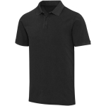 Polo uomo a maniche corte in piqué prelavato 200 g/m² Elevate color nero