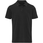 Polo uomo a maniche corte in piqué prelavato 200 g/m² Elevate color nero seconda vista frontale
