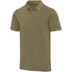 Polo uomo a maniche corte in piqué prelavato 200 g/m² Elevate color verde scuro