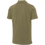 Polo uomo a maniche corte in piqué prelavato 200 g/m² Elevate color verde scuro terza vista posteriore