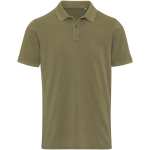 Polo uomo a maniche corte in piqué prelavato 200 g/m² Elevate color verde scuro seconda vista frontale