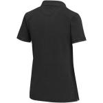 Polo da donna a maniche corte in piqué prelavato e preristretto 200 g/m2 Elevate color nero terza vista posteriore