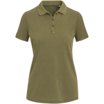 Polo da donna a maniche corte in piqué prelavato e preristretto 200 g/m2 Elevate color verde scuro seconda vista frontale