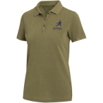 Polo da donna a maniche corte in piqué prelavato e preristretto 200 g/m2 Elevate color verde scuro vista con stampa serigrafica
