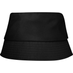 Cappello leggero in poliestere con protezione solare 130 g/m² color nero seconda vista frontale