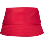 Cappello leggero in poliestere con protezione solare 130 g/m² color rosso seconda vista frontale