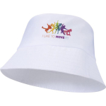 Cappello leggero in poliestere con protezione solare 130 g/m² color bianco
