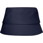 Cappello leggero in poliestere con protezione solare 130 g/m² color blu mare seconda vista frontale